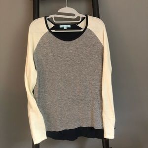 She & Sky sweater grey/navy/creme medium